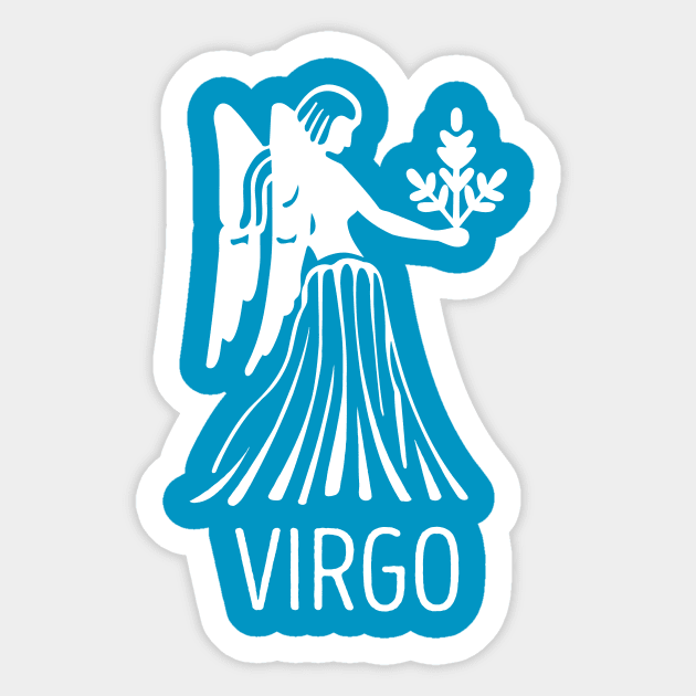 Astrological Zodiac Tee Shirts - Virgo the Maiden Sticker by Nonstop Shirts